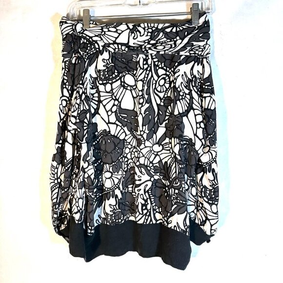 Michael Kors Shirt Top Blouse Floral Long Sleeve Black Large Boat Neck Formal - Picture 9 of 10